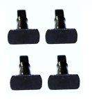 NPE NZ55303 - TT - Puffer eckig unbedruckt, schwarz (4 Stück)